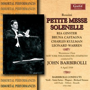 PETITE MESSE SOLONELLE - Rossini - Barbirolli - 1939